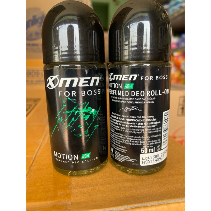 Lăn khử  mùi Xmen for boss hương nước hoa Motion chai 50ml