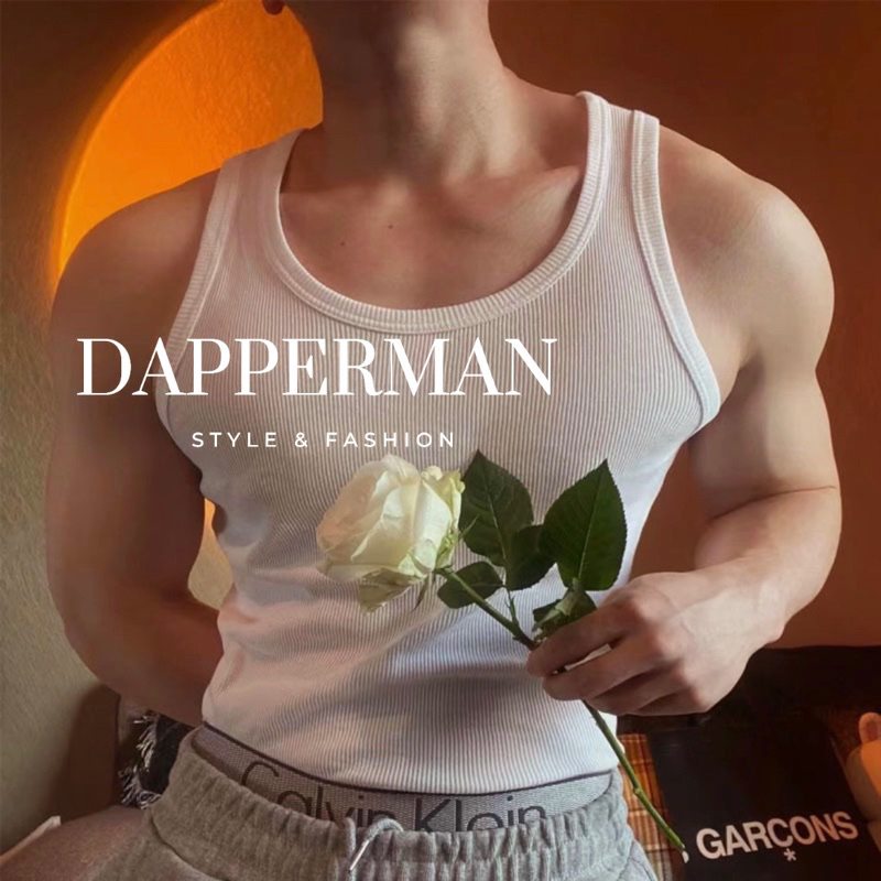 Áo ba lỗ nam thun gân, áo tanktop chất thun lạnh Polyester giặt nhanh khô thoáng mát DAPPERMAN