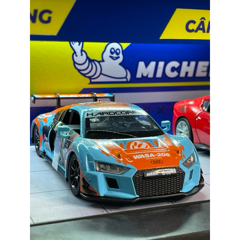 mô hình xe kim loại audi r8 tỷ lệ 1:24