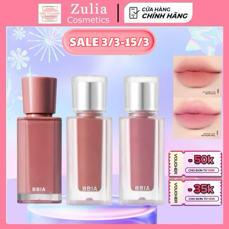 [BBIA] Son Kem Lỳ BBIA Vegan thuần chay Last velvet tint MLBB Edition (Nhập Khẩu Chính Hãng)