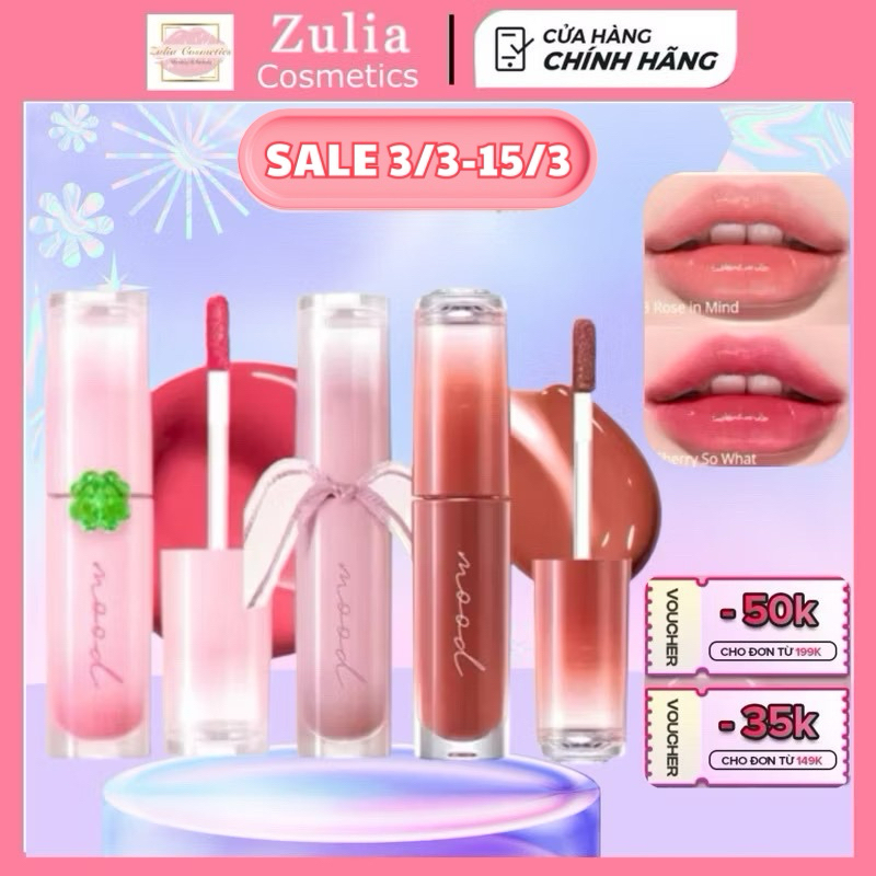  SON Tint Bóng PERIPERA MOOD GLOWY TINT căng mọng môi 