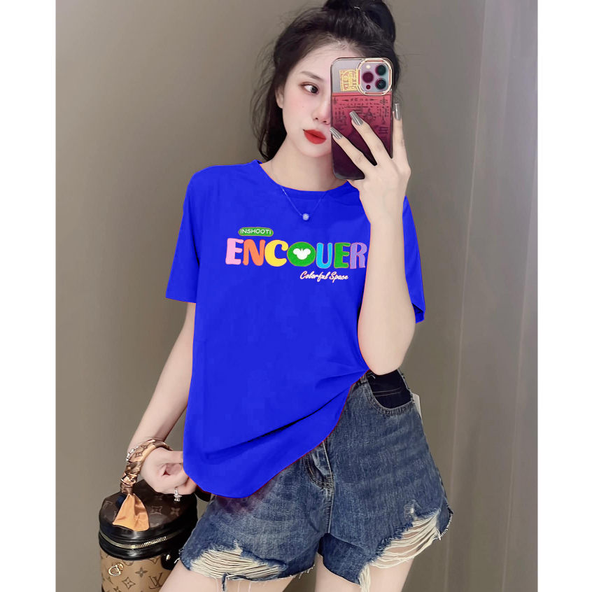 [40~70kg] Áo Thun Thái Nữ Cotton 100% Mềm Mịn Mát [Mã A08], Phong Cách, Cá Tính, Độc Đáo Chữ Nổi [ENCOUER] | BigBuy360 - bigbuy360.vn