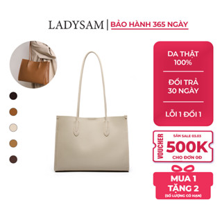 Túi Xách Nữ Niche Da Bò Cao Cấp Ladysam -  Túi Tote Đeo Vai Size Lớn 34 Phong Cách Công Sở Đựng Tài Liệu