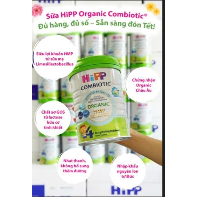 Sữa bột công thức HiPP 4 Organic Combiotic 800g (dành cho trẻ từ 3 tuổi)