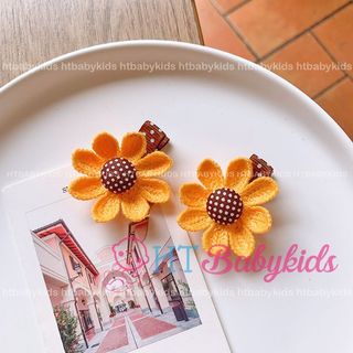 Kẹp Tóc Cột Tóc Co Giãn Hoa Cúc Dễ Thương Cho Bé Gái