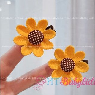 Kẹp Tóc Cột Tóc Co Giãn Hoa Cúc Dễ Thương Cho Bé Gái