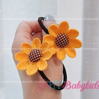 Kẹp Tóc Cột Tóc Co Giãn Hoa Cúc Dễ Thương Cho Bé Gái