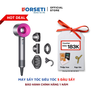 Máy Sấy Tóc Forseti Công Suất Lớn Chuẩn Salon Sấy Khô Siêu Nhanh, Bức Xạ Thấp, Công Suất 1800W, Không Cánh Quạt, Êm Ái