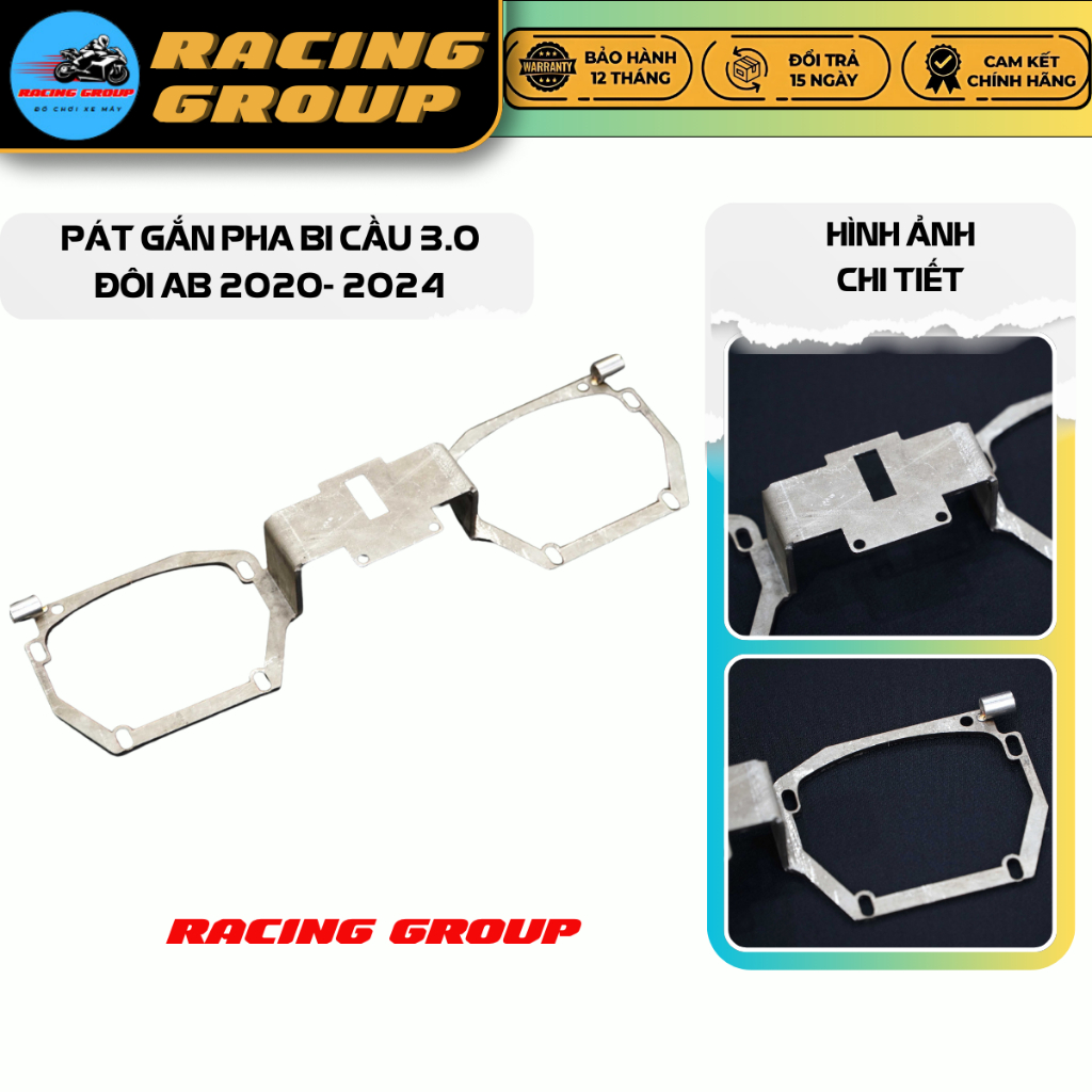 Pát Gắn Bi Cầu Led Cho Xe AB 2020-2024, Pát Gắn Pha Bi Cầu 3.0 Đôi AB 2020-2024