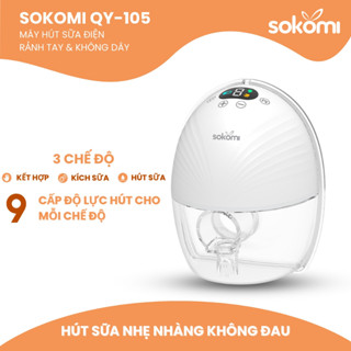  Máy Hút Sữa Rảnh Tay Không Dây Sokomi QY-105 3 Chế Độ 9 Cấp Lực Thiết Kế Nhỏ Gọn Lực Hút Khoẻ Êm Ái 