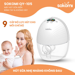  Máy hút sữa không dây Sokomi QY 105 chính hãng - hút sữa kích sữa massage êm ái pin trâu - BH toàn quốc 