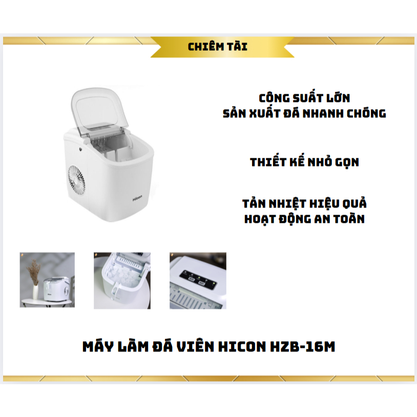 Máy làm đá viên Hicon HZB-16M - nội địa