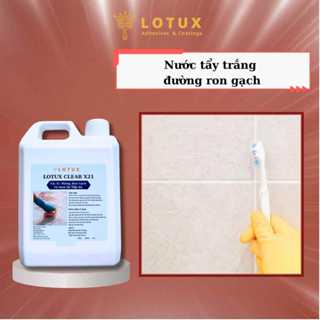 Nước tẩy trắng ron gạch Lotux X21, sàn gạch men, tẩy vết ố vàng, vết cấu bẩn trên nền sàn nhà