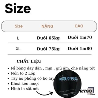 Áo Khoác Nỉ Bông In Chữ SÀI GÒN Khoá Kéo Zip In Dáng Form Rộng Nón 2 Lớp, Áo Hoodie Kéo Zip In Chữ Nón Rộng Unisex RYSO