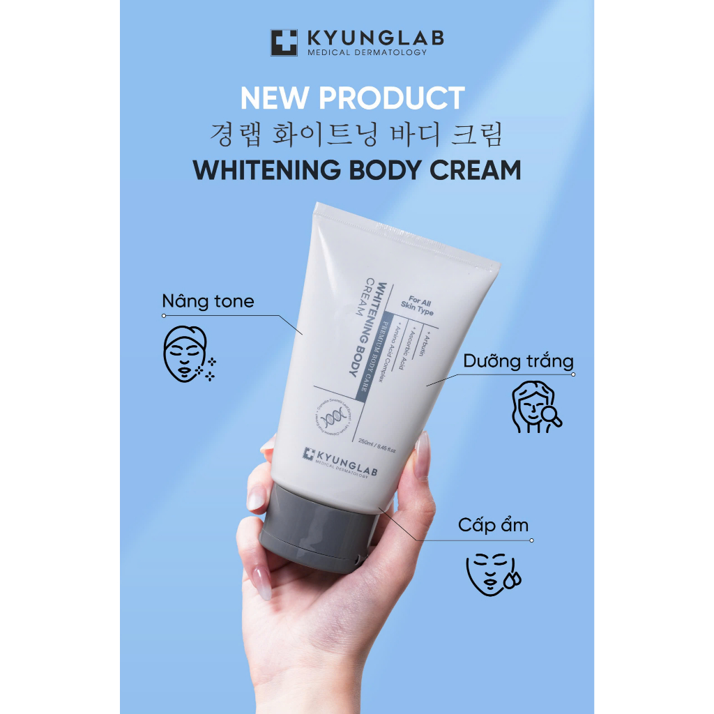 Kem dưỡng nâng tone body KyungLab dưỡng trắng dưỡng ẩm da 250ml