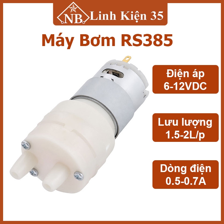 Máy bơm RS385 6-12VDC 1.5-2LMin