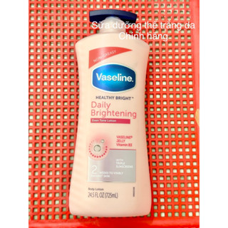 sữa dưỡng thể vaseline trắng da toàn thân chai Hồng đại 725ml (mẫu mới nha)