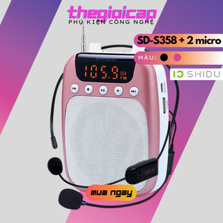 Máy trợ giảng shidu sd-s358 kèm 01 micro không dây và 01 micro có dây
