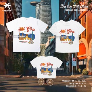 Áo Thun Du lịch Sài Gòn 250gsm | Holiday Vietnam | Nam nữ Unisex