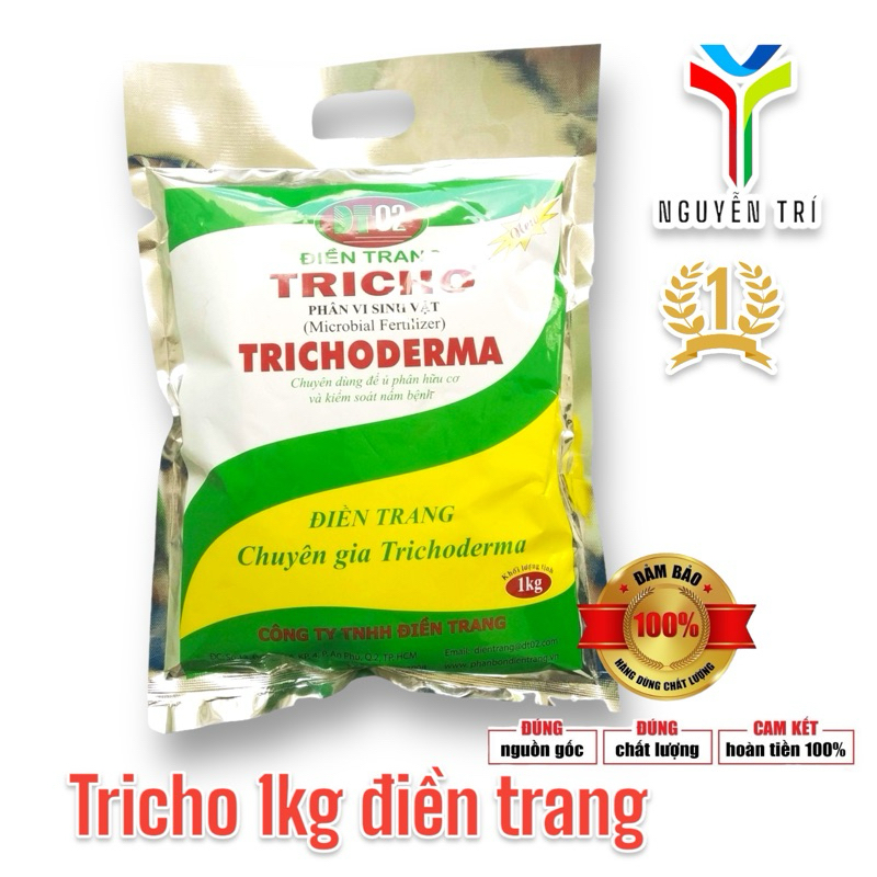 Nấm đối kháng Trichoderma Điền Trang tăng cường hệ vi sinh cho đất, cải tạo đất Gói 1Kg
