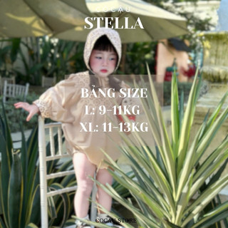 STELLA by CÔ CẬU - BỘ ĐỒ LIỀN THÂN KÈM MŨ CHO BÉ