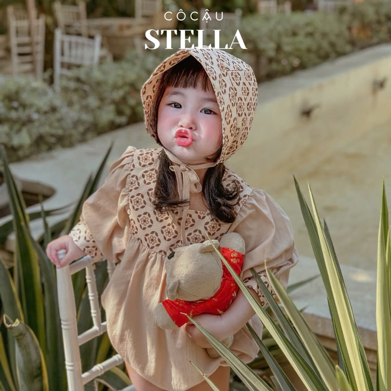STELLA by CÔ CẬU - BỘ ĐỒ LIỀN THÂN KÈM MŨ CHO BÉ
