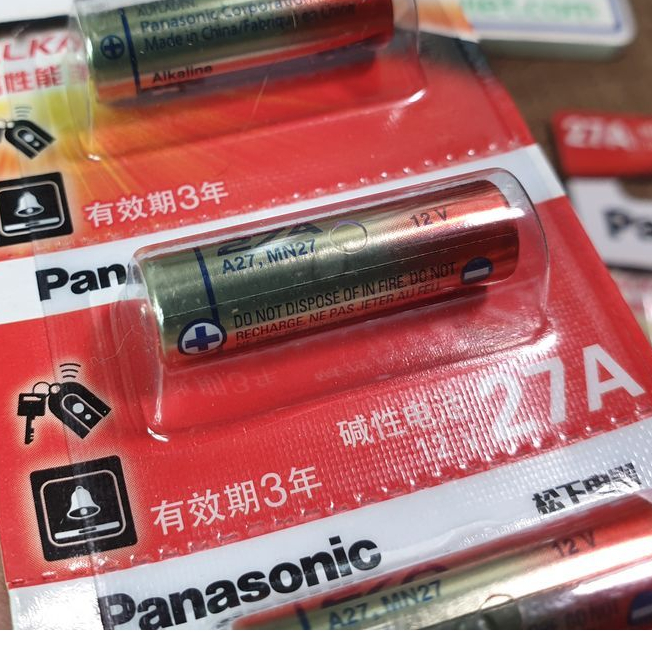 Pin chìa khóa 12V Panasonic Alkaline 27A BP1 A27 LRV27A 1B5CN