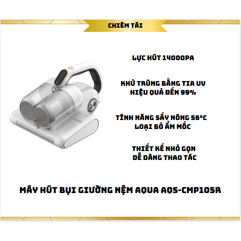 Máy hút bụi giường nệm Aqua AQS-CMP105R