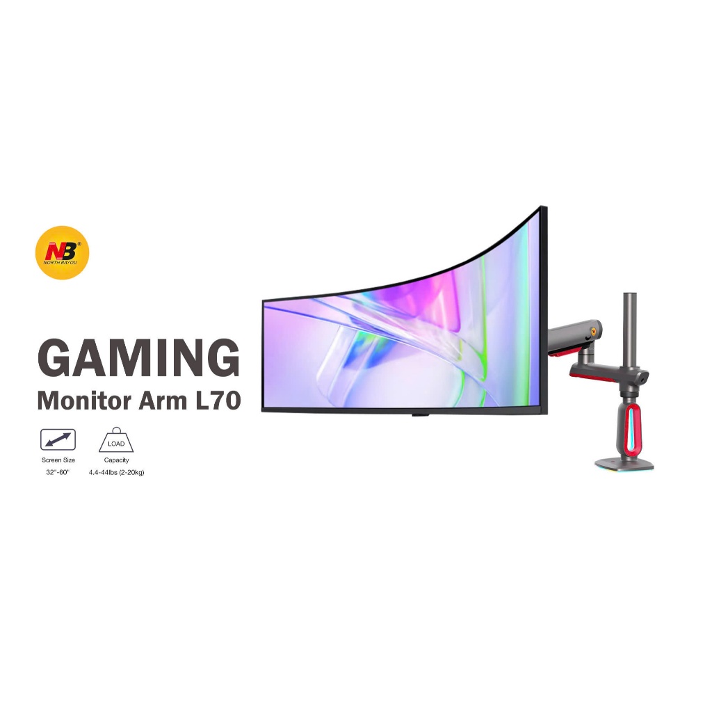 Chân màn hình vi tính Gaming 32-60inch Led RGB NB L70 nhập khẩu