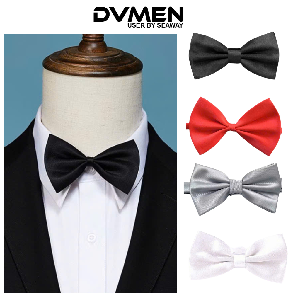 Nơ Đeo Cổ Cho Nam Trơn Đơn Giản Tinh Tế Dùng Cho Chú Rể, MC, Sự Kiện