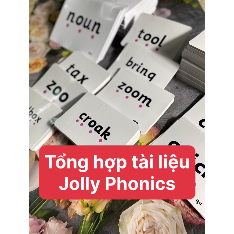 Thẻ Flashcards Chương Trình Tiếng Anh Jolly Phonics kèm app học hiệu quả