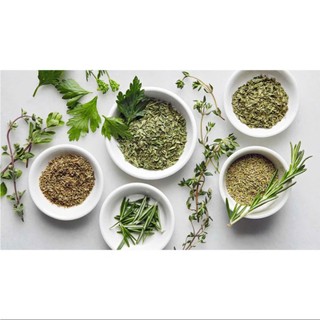 LÁ THƠM KHÔ, LÁ GIA VỊ GÓI CHIA NHỎ OREGANO, BASIL, THYME, BAY LEAVES, ROSEMARRY, MIX HERBS