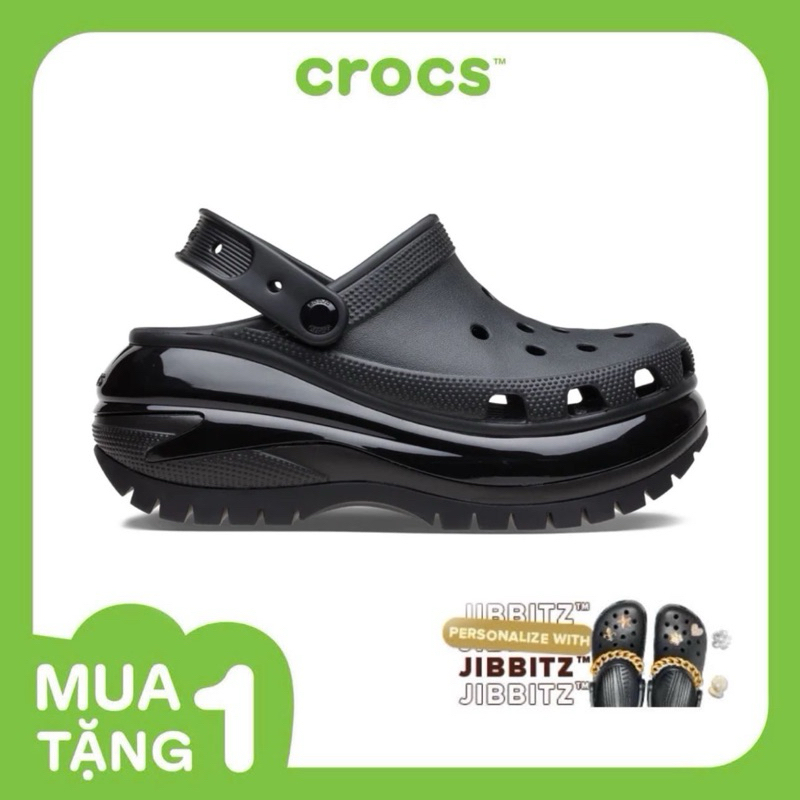 [ CHÍNH HÃNG ] GIÀY CLOG UNISEX CROCS MEGA CRUSH CLASSIC - BLACK