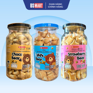  Bánh Gấu Nhân Kem 3 Vị  Vfoods 200g 