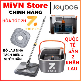   TP.HCM  Bộ Cây Lau Nhà 360 Độ Tự Vắt 2 Ngăn Tách Riêng Nước Bẩn MI Joybos M16   Zolele M16 