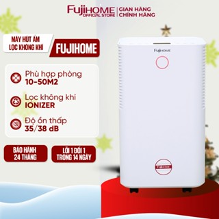 Máy hút ẩm lọc không khí 40m2 nhập khẩu FUJIHOME, kết nối Wifi 12L/ngày bằng máy nén Block phòng ngủ phòng khách
