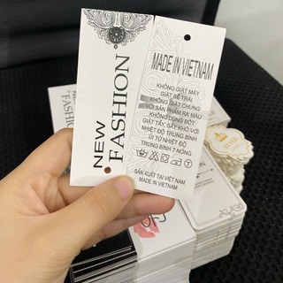Combo 100 chiếc mác gắn quần áo, giày dép, phụ kiện, tag giấy, mác quảng châu hàng loại 1.