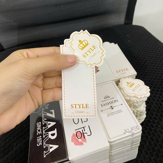 Combo 100 chiếc mác gắn quần áo, giày dép, phụ kiện, tag giấy, mác quảng châu hàng loại 1.