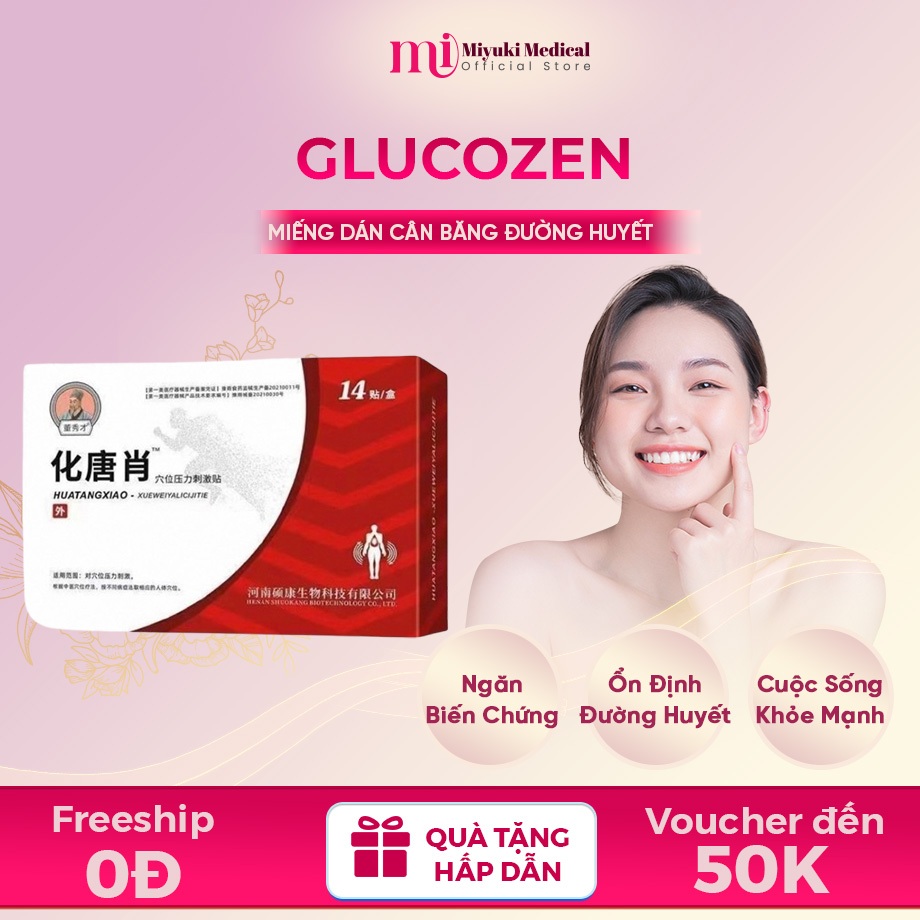 Hộp 14 Miếng Dán GLUCOZEN Kiểm Soát Đường Huyết Insulin – GLUCOZEN  Hỗ Trợ Ổn Định Mức Đường Huyết, Ngăn Biến Chứng
