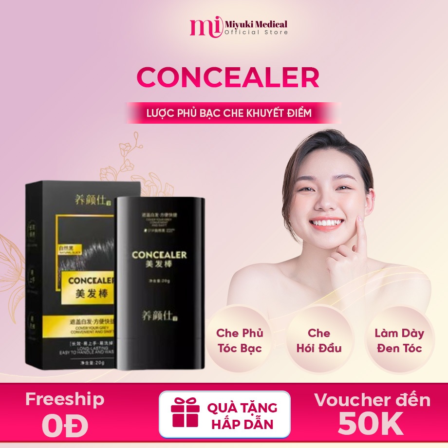 Lược Chải Phủ Bạc CONCEALER - Lược CONCEALER Tiện Lợi Giúp Tóc Đen, Phủ Bạc Nhanh Chóng Mọi Nơi, Cải Thiện Bạc Tóc