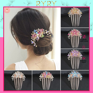  Cài lược tạo kiểu tóc hoa pha lê lấp lánh sang trọng thời trang  Hàn Quốc đi tiệc cho nữ 