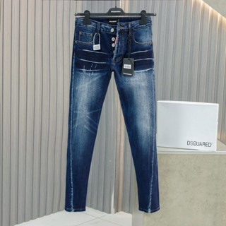 Quần Jean nam DSQ ống xoắn hàng Quảng Châu dày dặn, Quần bò nam DSQ ống xoắn Quảng Châu mài ống dáng côn [3538]