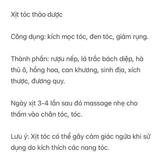 Xịt dưỡng kích thích mọc tóc, thành phần thảo dược Nhà Mon 100ml