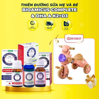 (tăng xe) Combo Men 10 chủng BioAmicus Complete, DHA Bioamicus và D3K2 Bioamicus