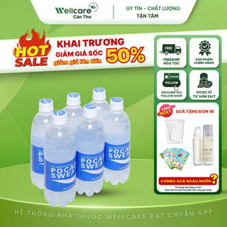   ✅BAO CHECK  Pocari Sweat - 1 lốc 6 Chai 500ml - Thức uống bổ sung ion bù nước bù điện giải cho cơ thể 