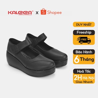 [Hoả tốc HN] Giày Cao Gót Đế Xuồng Chất Da Mềm Đế Cao 6p Quai Dán Kaleea - MO630