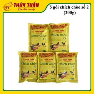5 gói cám chim chích chòe Thúy Tuấn số 2 cao cấp 200gram - Cám chim Thúy Tuấn chính hãng