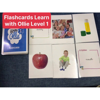 FLASHCARDS LEARN WITH OLLIE LEVEL 1 2-3 ( THẺ THIẾT KẾ HAI MẶT ÉP PLASTICS BỀN ĐẸP )