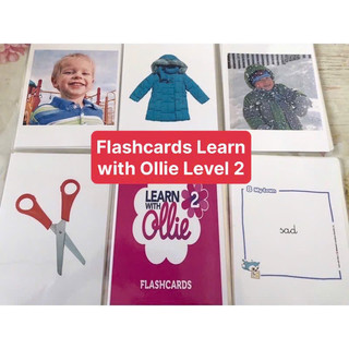 FLASHCARDS LEARN WITH OLLIE LEVEL 1 2-3 ( THẺ THIẾT KẾ HAI MẶT ÉP PLASTICS BỀN ĐẸP )