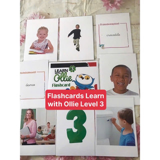 FLASHCARDS LEARN WITH OLLIE LEVEL 1 2-3 ( THẺ THIẾT KẾ HAI MẶT ÉP PLASTICS BỀN ĐẸP )